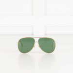 Tom Ford Gold Frame Green Lens Alec Sunglasses