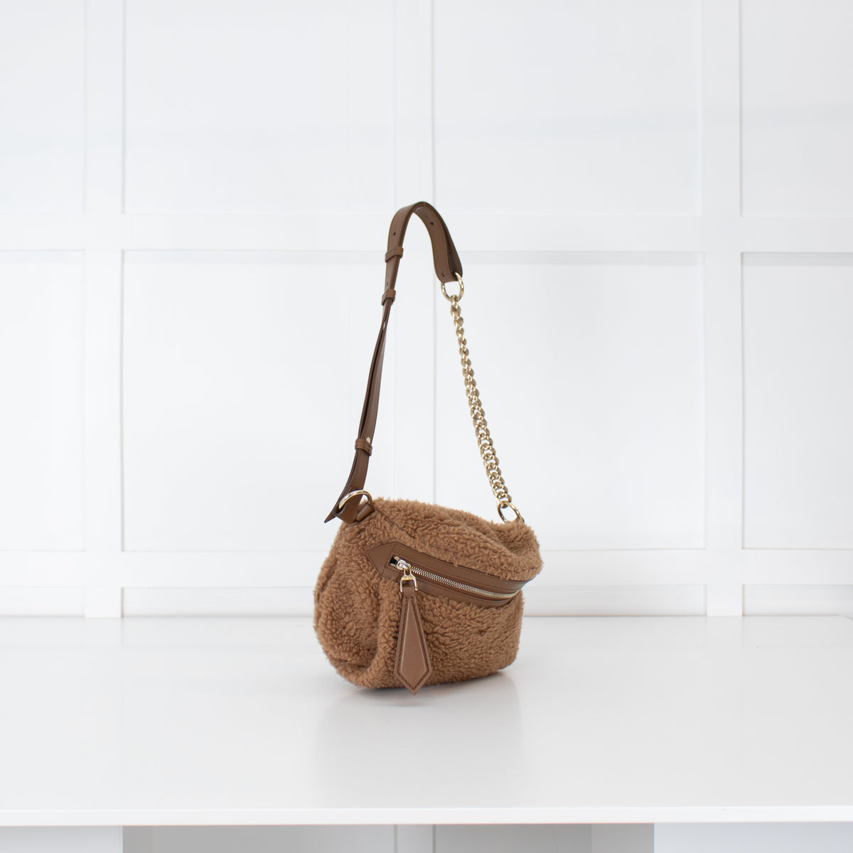 Max Mara Brown Teddy Banane Belt Bag