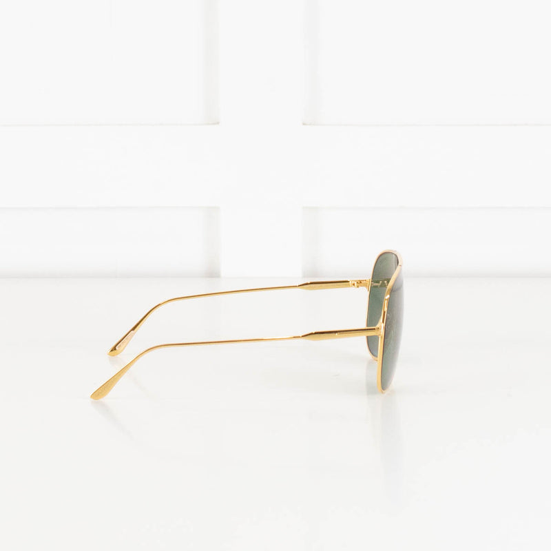 Tom Ford Gold Frame Green Lens Alec Sunglasses