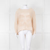 Maurizio Beige Linen Embroidered Tie Back Top