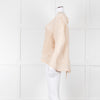Maurizio Beige Linen Embroidered Tie Back Top