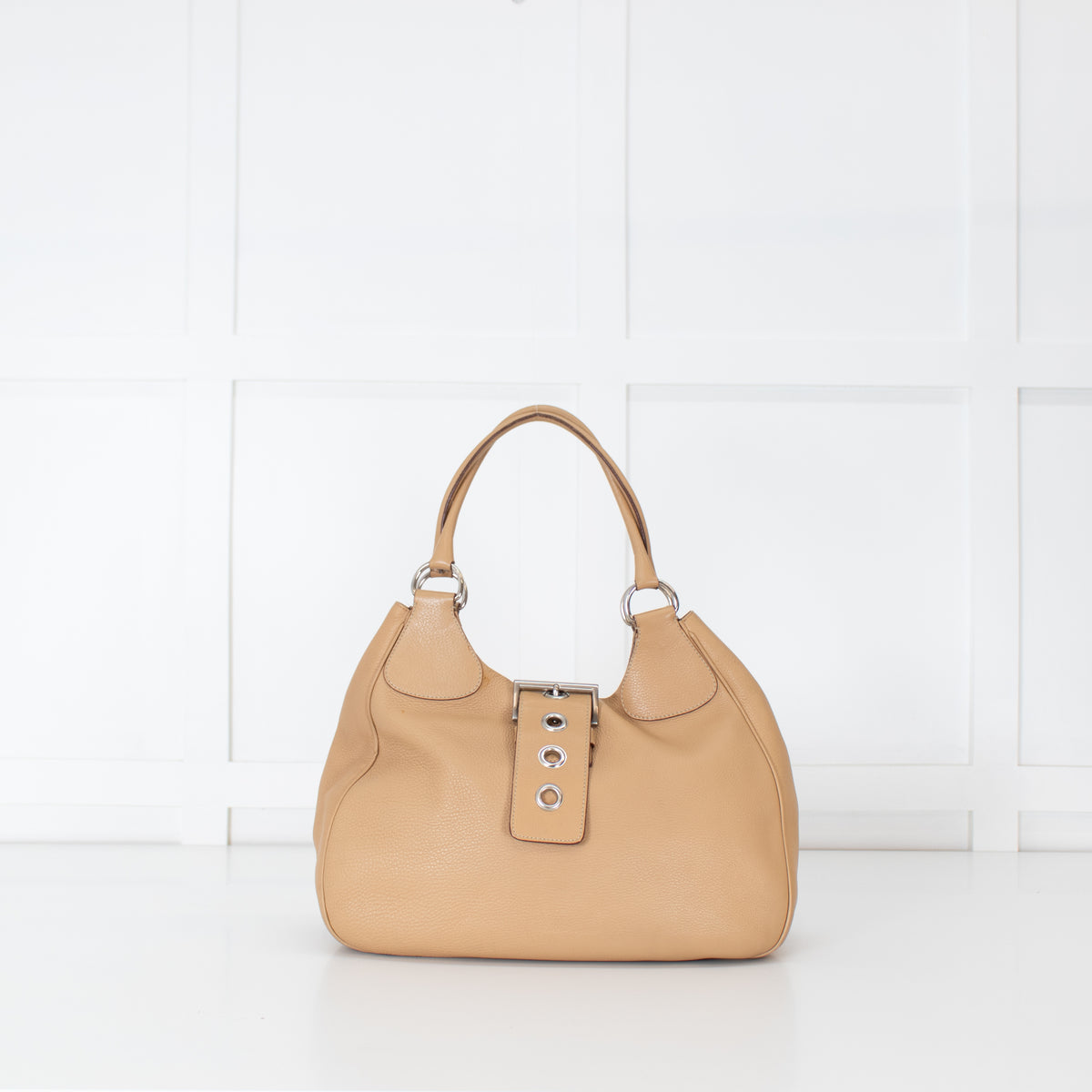 Prada Beige Large Vintage Moon Bag