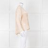 Maurizio Beige Linen Embroidered Tie Back Top