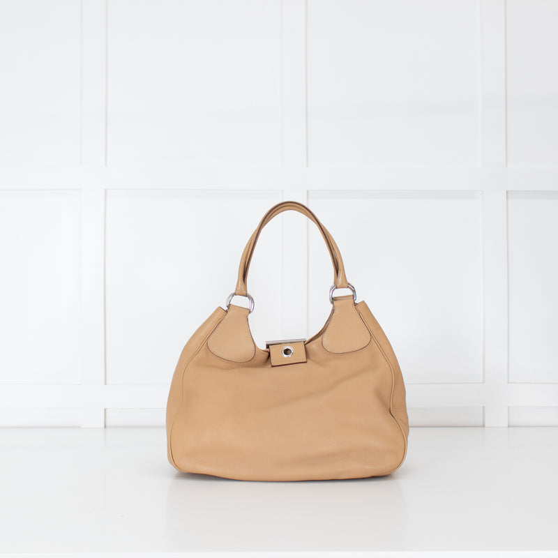 Prada Beige Large Vintage Moon Bag