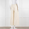 Sonia Rykiel Cream Wide Leg Trousers With Gold Buttons