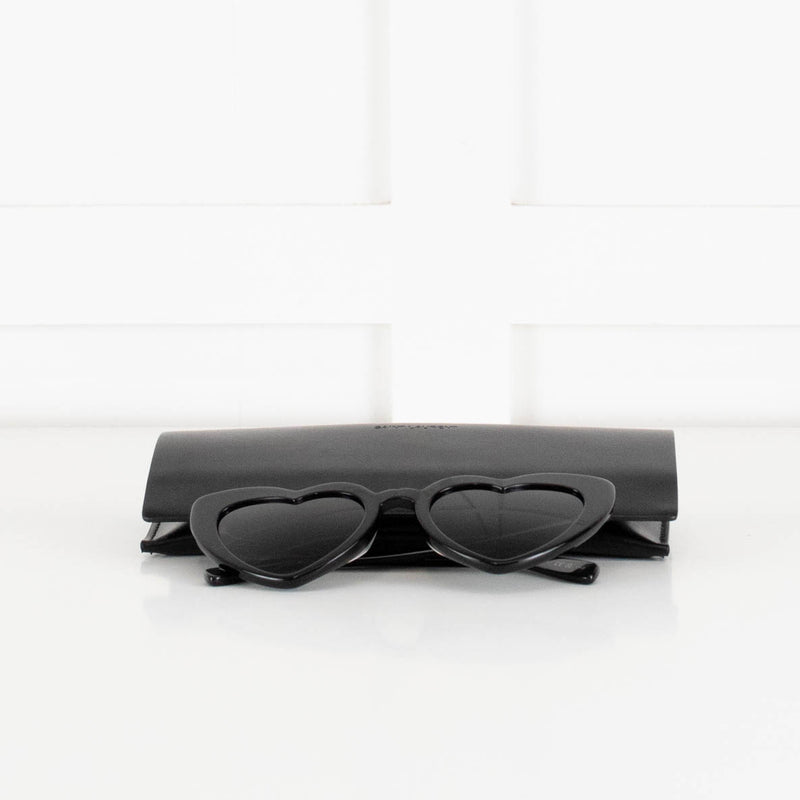Saint Laurent Black Heart Frame Lou Lou Sunglasses