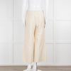 Sonia Rykiel Cream Wide Leg Trousers With Gold Buttons