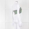 Ganni Green Cotton Bustier Top