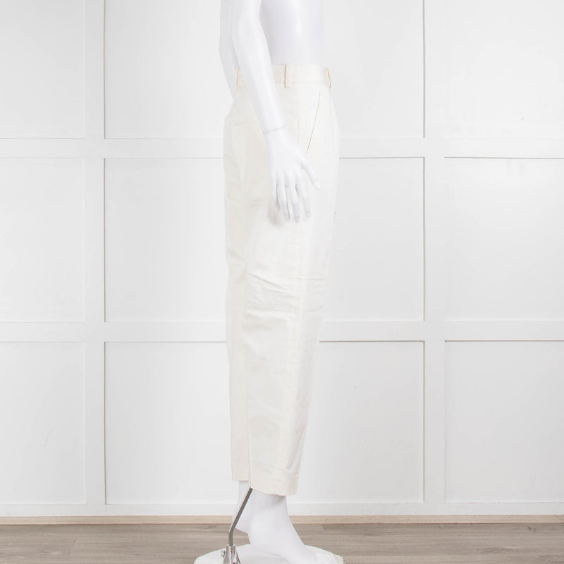 JIL SANDER White Tailored Trousers