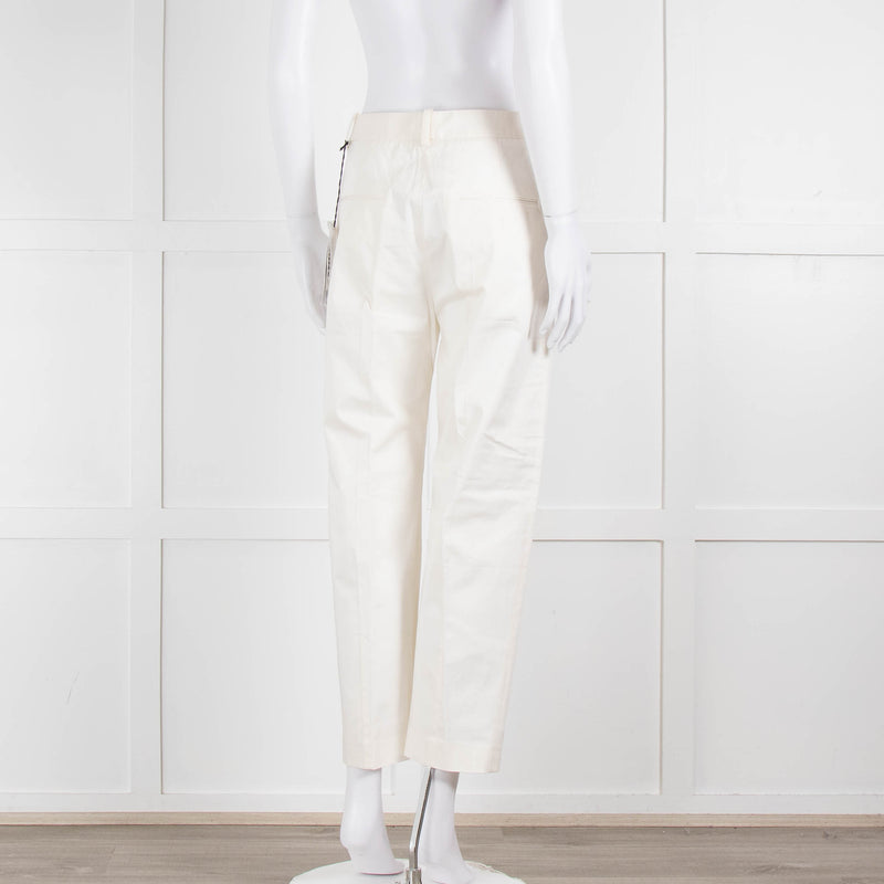 JIL SANDER White Tailored Trousers
