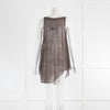 Sarah Pacini  Brown Sheer Layering Top