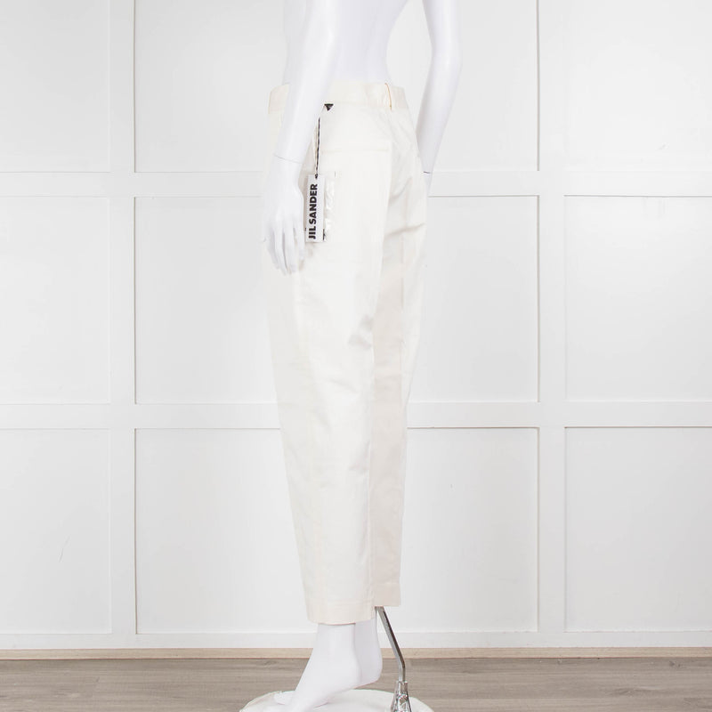 JIL SANDER White Tailored Trousers
