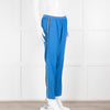 Zadig & Voltaire Blue Straight Leg Trousers With Logo Side Stripe