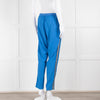 Zadig & Voltaire Blue Straight Leg Trousers With Logo Side Stripe