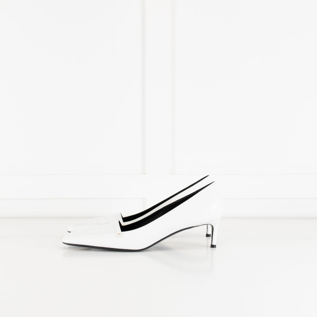Khaite White Leather Celia Heeled Shoes