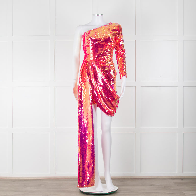 Nadine Merabi Pink Sequin Celina Mini Dress
