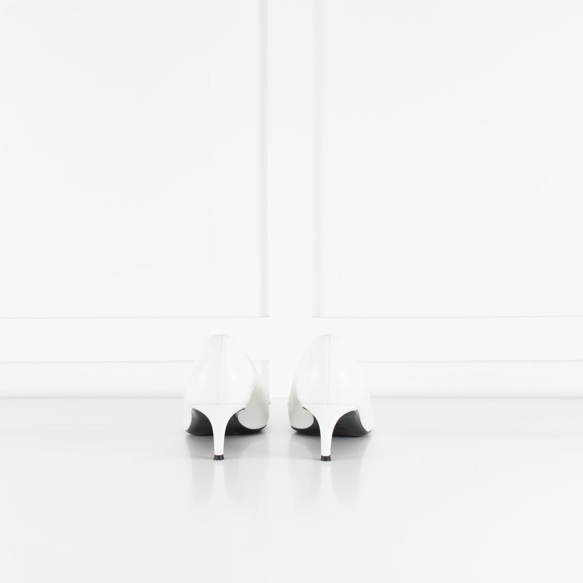 Khaite White Leather Celia Heeled Shoes
