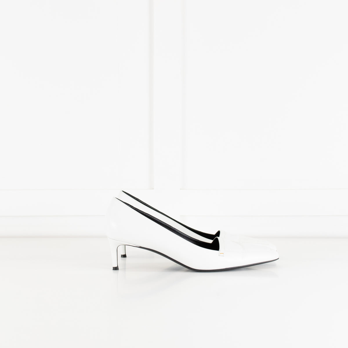 Khaite White Leather Celia Heeled Shoes