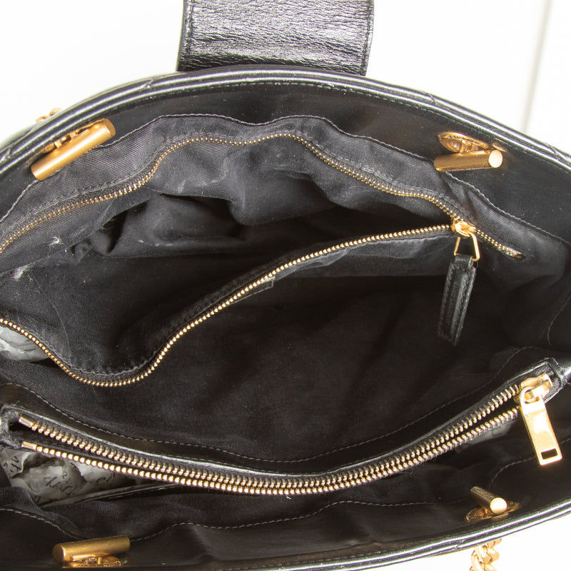 Saint Laurent Black Monogram Matelasse Loulou Large Tote Bag