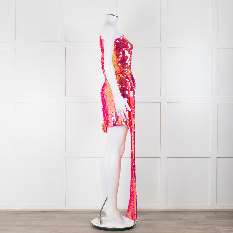 Nadine Merabi Pink Sequin Celina Mini Dress
