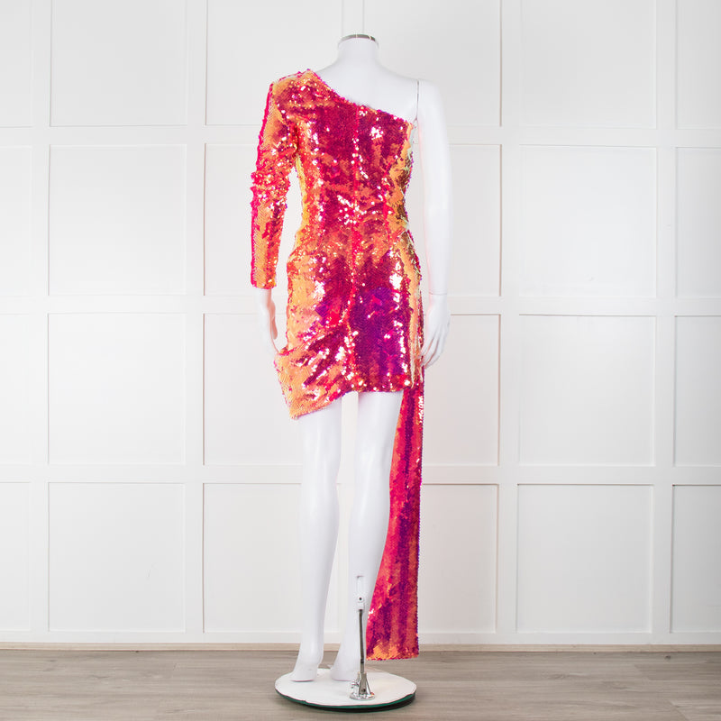Nadine Merabi Pink Sequin Celina Mini Dress
