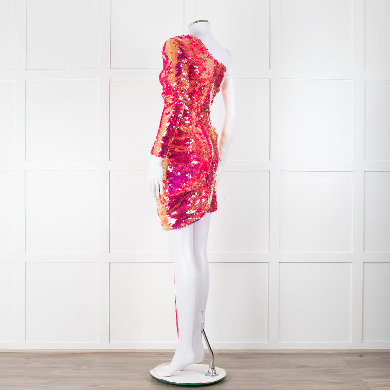 Nadine Merabi Pink Sequin Celina Mini Dress