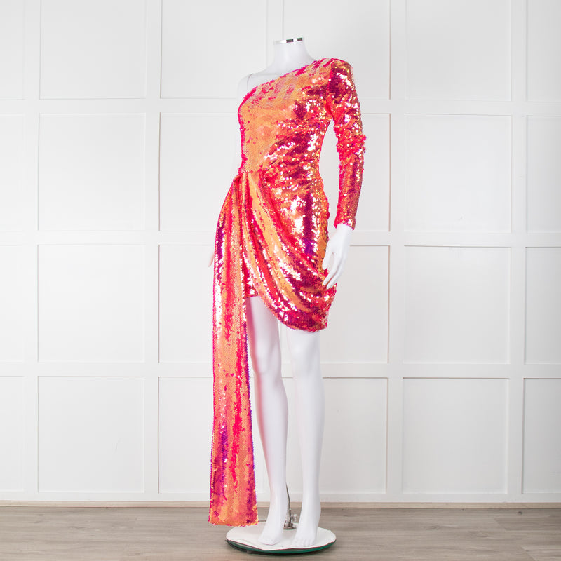Nadine Merabi Pink Sequin Celina Mini Dress