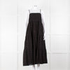 Seafolly Black Broderie Anglaise Tiered Strappy Midi Dress