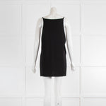 Sarah Pacini Black Spaghetti Strap Side Split Top