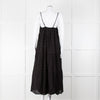 Seafolly Black Broderie Anglaise Tiered Strappy Midi Dress