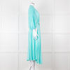 120% Lino Turquoise Belted Dress