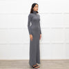 Iris & Ink Grey Merino Wool Knitted Maxi Dress