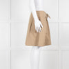Chloe Pleated Beige Skirt With Belt