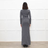 Iris & Ink Grey Merino Wool Knitted Maxi Dress