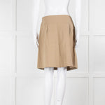 Chloe Pleated Beige Skirt With Belt