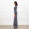 Iris & Ink Grey Merino Wool Knitted Maxi Dress