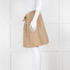 Chloe Pleated Beige Skirt With Belt