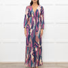 Ba&Sh Purple Blue V-Necked Long Dress