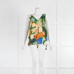 Stine Goya Floral Multicolour Sleeveless Top With Tie