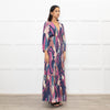 Ba&Sh Purple Blue V-Necked Long Dress