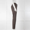 Riani Brown Check Trousers Drawstring Waist