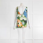 Stine Goya Floral Multicolour Sleeveless Top With Tie