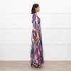 Ba&Sh Purple Blue V-Necked Long Dress