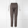 Riani Brown Check Trousers Drawstring Waist