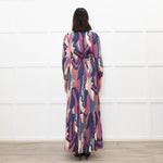 Ba&Sh Purple Blue V-Necked Long Dress