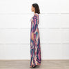 Ba&Sh Purple Blue V-Necked Long Dress