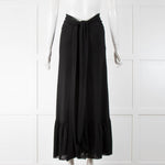 Ganni Black Dot Peplum Maxi Skirt