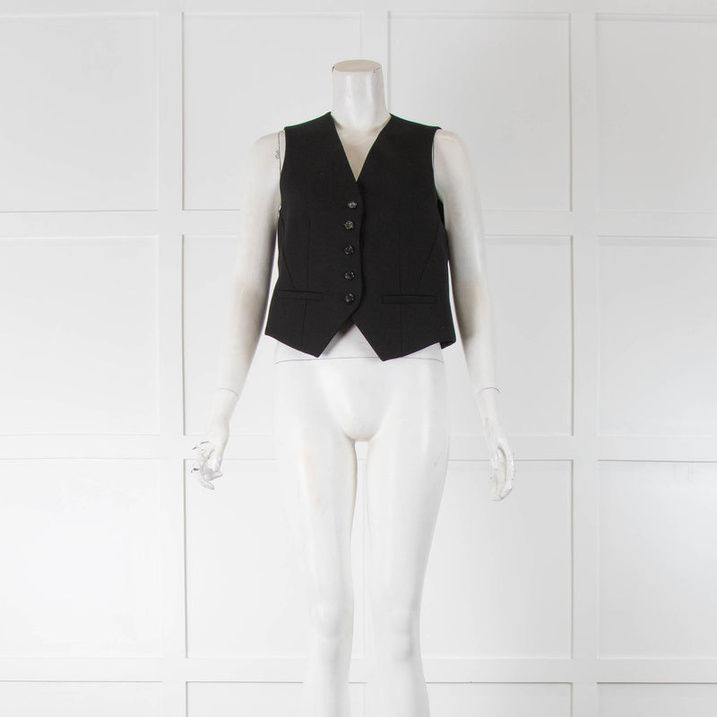 The Frankie Shop Gelso Black Waistcoat