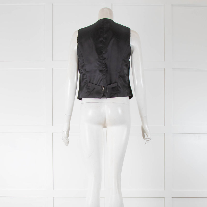 The Frankie Shop Gelso Black Waistcoat