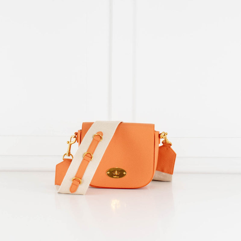 Mulberry Orange Grain Leather Small Darley Satchel Bag